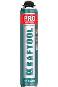 KRAFTOOL PRO, 750 мл, пистолетная, всесезонная, SVS, не залипающий клапан, выход до 45 л, монтажная пена (41182) 30815