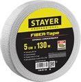 STAYER FIBER-Tape 5см х 130м 3х3 мм, Самоклеящаяся серпянка, PROFESSIONAL (1246-05-130) - фото 495005