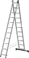 СИБИН 11 ступеней, со стабилизатором, алюминиевая, двухсекционная лестница (38823-11) - фото 516202
