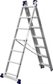 СИБИН 7 ступеней, со стабилизатором, алюминиевая, трехсекционная лестница (38833-07) - фото 516205