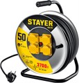 STAYER PRO-315, КГ, 3 x 1.5 мм2, 50 м, 3700 Вт, IP44, силовой удлинитель на стальной катушке (55077-50) 23216602 - фото 677657