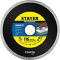 STAYER Ceramo-22, d 115 мм, (22.2 мм, 5 х 1.9 мм), сплошной сплошной алмазный диск, Professional (3664-115) 14447 - фото 688504