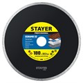 STAYER Ceramo-22, d 180 мм, (22.2 мм, 5 х 2.2 мм), сплошной алмазный диск, Professional (3664-180) 14451 - фото 688507