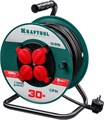 KRAFTOOL P-315, ПВС, 3 x 1.5 мм2, 30 м, 3500 Вт, IP44, силовой удлинитель на катушке (55084-30) 32527 - фото 715683