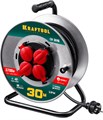 KRAFTOOL K-315, КГ, 3 x 1.5 мм2, 30 м, 3700 Вт, IP44, силовой удлинитель на стальной катушке (55085-30) 32529 - фото 715699