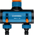 GRINDA TS-2, двухканальный 3/4″ - 1″ с внутренней резьбой, соединитель с внешней резьбой 3/4″ - 1, поливочный распределитель, PROLine (8-426312) 6455378 - фото 722108