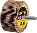 STAYER d 60 x 30 мм, P120, на шпильке d 6 мм, круг шлифовальный лепестковый (36608-120) 8787930 - фото 723741